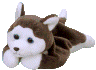 gif of a husky beanie baby